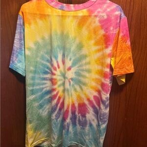 - Unknown brand Tie dye silky  shirt size XL NWOT